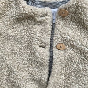 Faux lambs wool girls coat in excellent condition